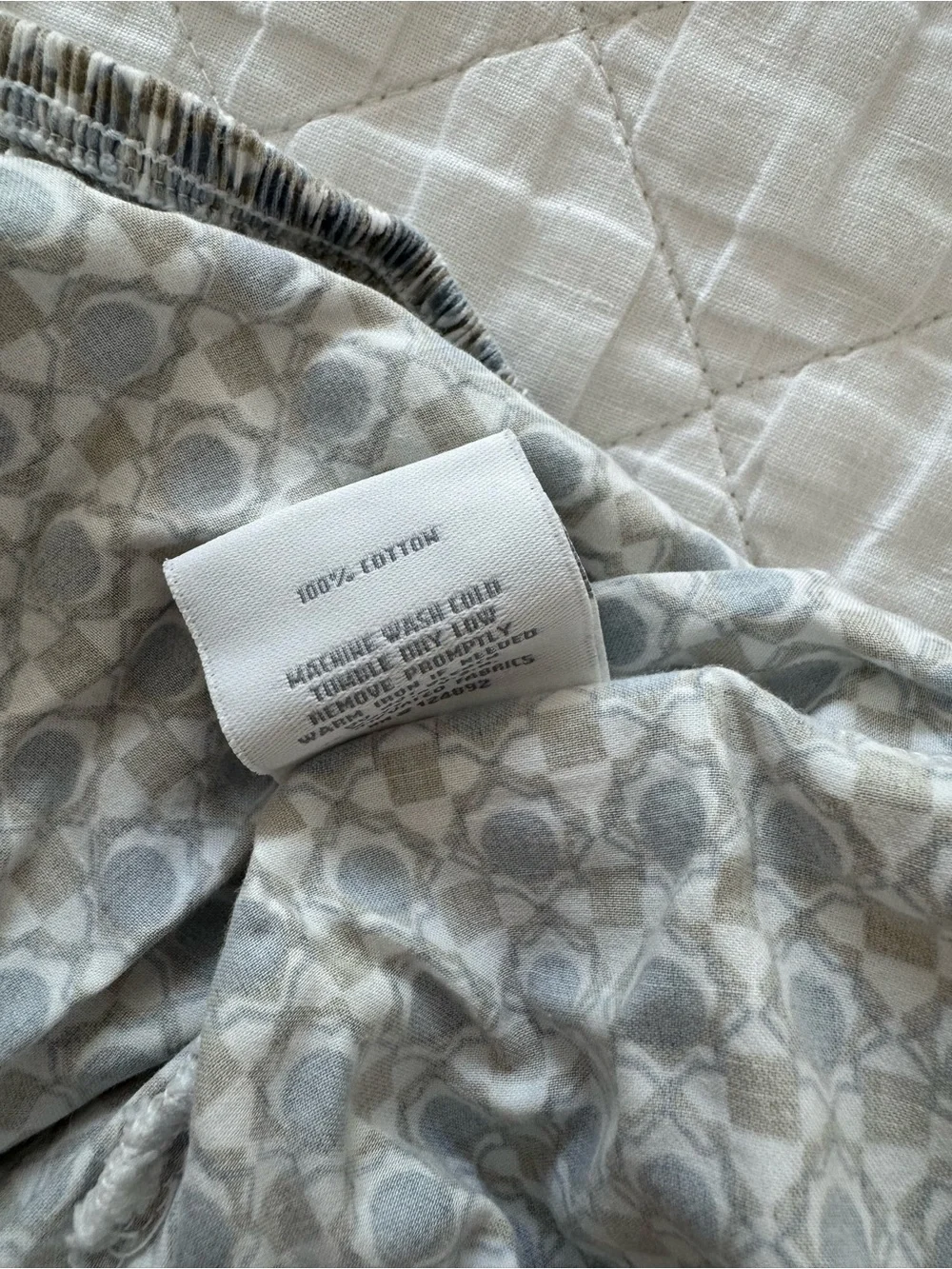 Serena and Lily Geometric Blue and Tan DecorativeCrib Bedding